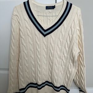 Men’s Ralph Lauren Cable Knit V Neck Sweater